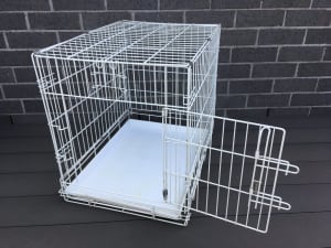 Pet Crate Cage Folding Dog Cat Puppy Kitten 60cm L x 44cm W x 53cm H