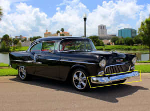 Chev 1955 Custom One Piece Front Bumper Chevy BelAir Smoothie