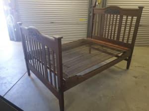 Antique Timber Double Bed