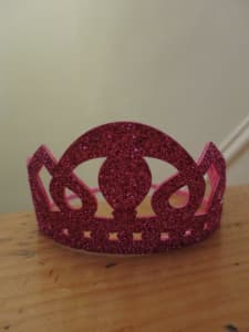 Tiara - Pink Glitter One Size Preloved As new condition