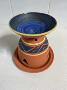 Modern blue Pottery oil burner