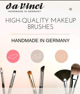 2 Unused Da Vinci Makeup Brushes - Eyebrow & Eyeshadow Blending