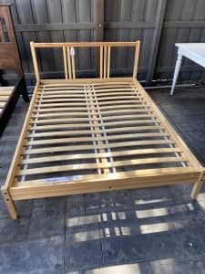 Ikea Tarva double bed frame with slats