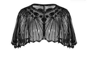 1920 style black sequin shawl/cover