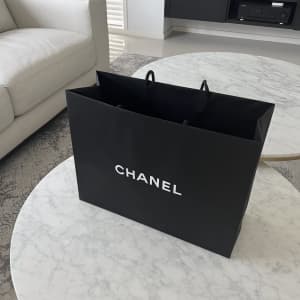 Authentic CHANEL Large Matte Black Shopping Bag