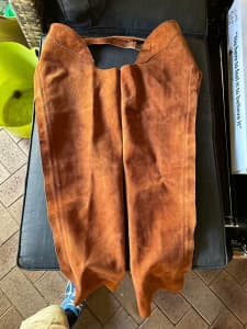 Leather suede Western Riding chaps tan colour