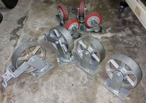 CASTORS - Cast iron & Nylon wheels
