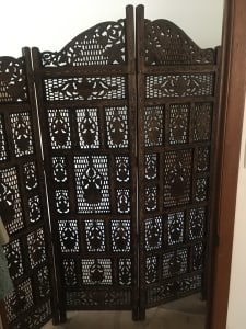 Indian room divider brown
