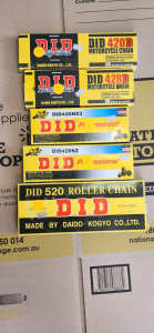 ASSORTED MOTORBIKE CHAINS 420 - 520 PITCH BRAND NEW