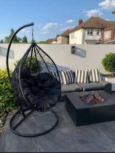 Garden hanging egg chair with free delivery hammock pod chair