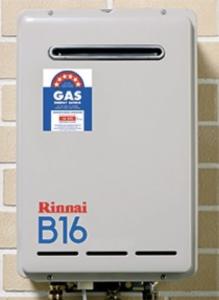Rinnai B16 gas hot water service