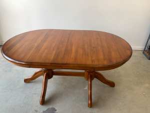 Hardwood dining table