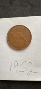 Australian penny******1950,1952, $3 each swap for $1 great coin hunt