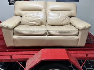 Lounge - Moran leather lounge, two seater