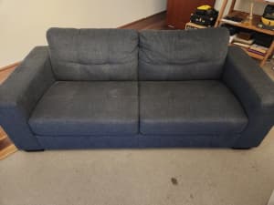 2 Seater couch fabric dark blue
