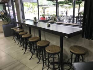 Timber Bar Table and Stools by Design Choice