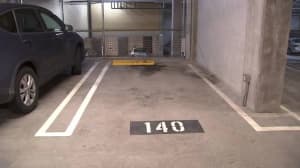 Parking space secured underground 