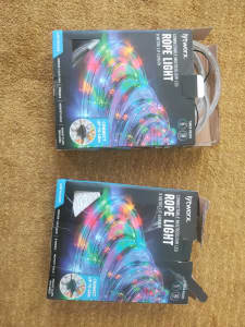 2 packs multicoloured light ropes
