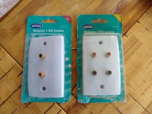 ANTSIG Wallplates with RCA Sockets for Stereo or Home Theatre