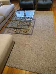 wool grey weave rug 300x200cm