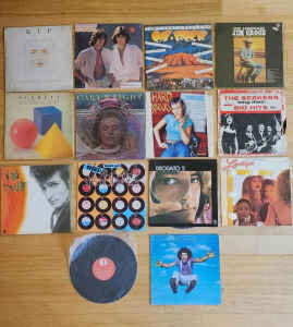 14 Vinyl Records - Mostly 80s