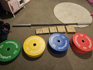 155KG Olympic Barbell/Bench/Plates (Amazing Value - Local Pickup)