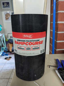 Embossed polyethylene dampcourse 300mm x 30m 500um thickness x 4 rolls