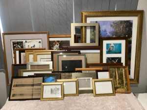 28 photo and picture frames various sizes