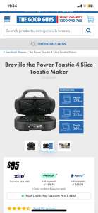 Breville the power toastie 4 slice Toastie maker 