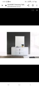 New in box dressing table with mirror 