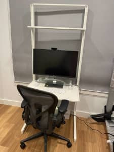 Ikea Algot freestanding shelves/desk