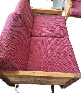 Cane sofa (2+1+1) for sale