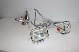 NOS Dragster Front Rack and twin Head Light set bicycle Bike 