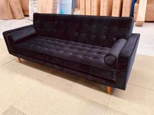 DISPLAY Sofa bed, Velvet BLACK on Special