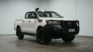 2021 Toyota Hilux GUN126R SR Double Cab White 6 Speed Sports Automatic Cab Chassis