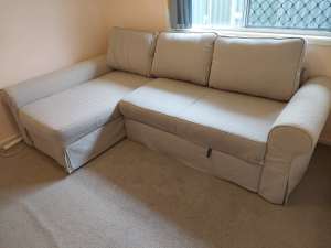 ikea sofa bed 3 seat chaise folds out to double