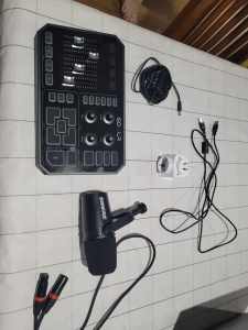 TC Helicon Go XLR Mixer and Shure Microphone