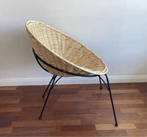 Cane Wicker Saucer Chair