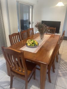 8 seater Solid Timber Dining Set