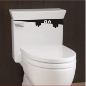 Decal Sticker Peeping Tom / Peeking Toilet Monster Vinyl