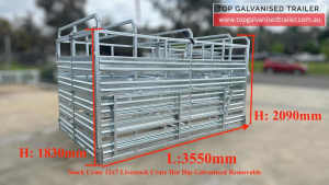 Trailer Stock Crate 12x7 Livestock Crate Hot Dip Galvanised Removable