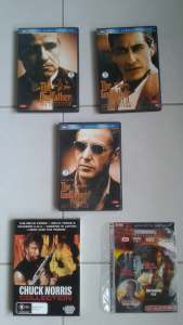 DVDs The Godfather 1,2,3 plus Die hard, Chuck Norris, Friends TV.....