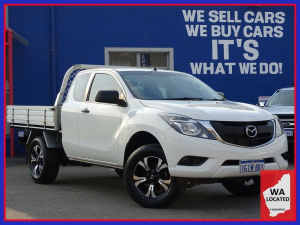 2017 Mazda BT-50 UR0YG1 XT Freestyle 4x2 Hi-Rider Cool White 6 Speed Sports Automatic Cab Chassis