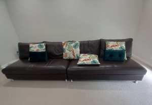 1x 2 seater delta 2 leather sofas from King furniture