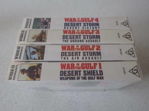 WAR IN THE GULF VHS 4 Tape Set 1991 DESERT SHIELD STORM Military NMC