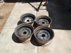 Austin Heally 100/6 steel disc wheels widened for racing RARE