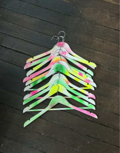 12x Multicoloured Coat Hangers