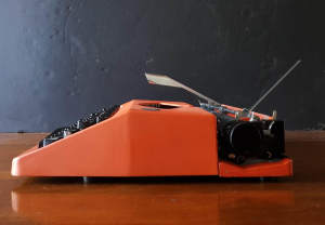 Vintage Orange KOFA Typewriter with case