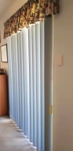 Vertical blinds in beautiful sage green colour.