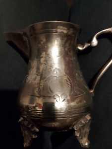 Antique silver plate jug/pitcher
